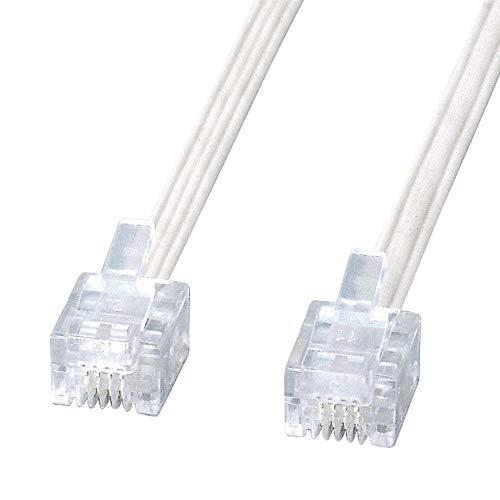 Sanwa Supply Eco-Friendly Telephone Cable White 7m TEL-E4-7N2
