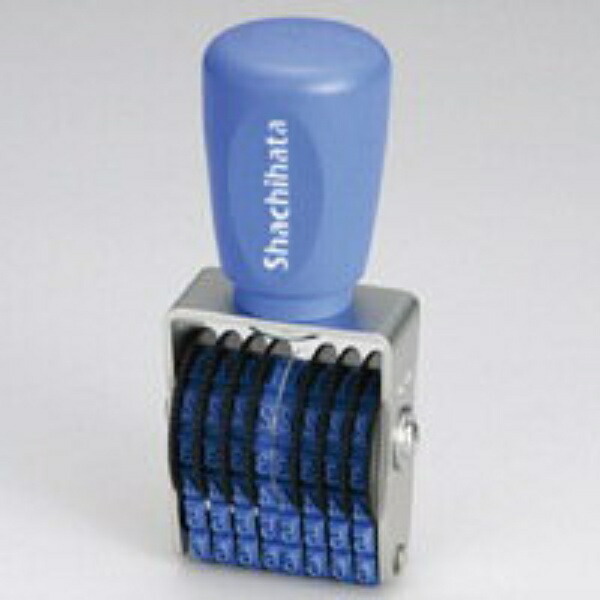 Shachihata Stamp Rotating Rubber Stamp, 8-Character Latin Alphabet, Size 5 Imprint Size: Approx. 27 x 4 mm Gothic Font