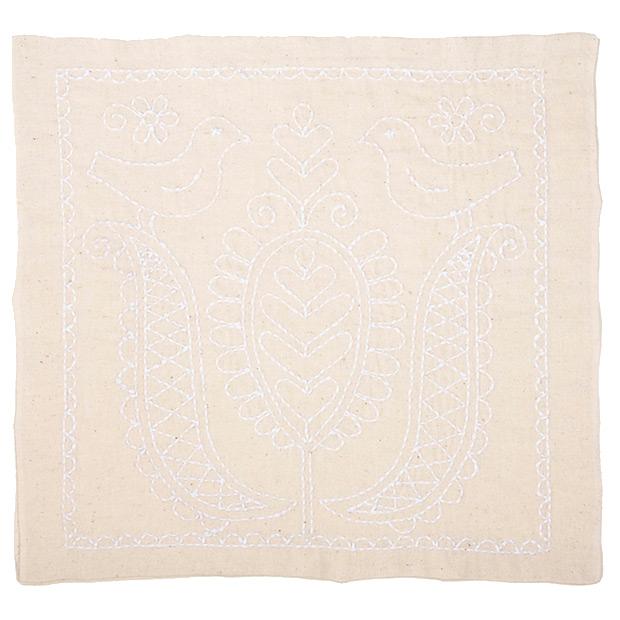 Embroidery Kit 『Hand-Sewn Flower Dishcloth Kit SASHIKO WORLD Hungary Bird and Tulip KSW-010』 Tulip