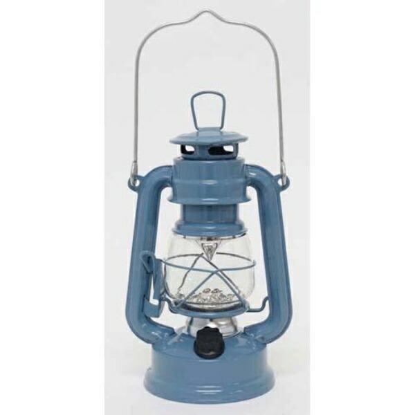 Maruwa Trading LED Light Battery-Operated Lantern Feria Blue Gray 4006919-14 12.5×9.5×21cm