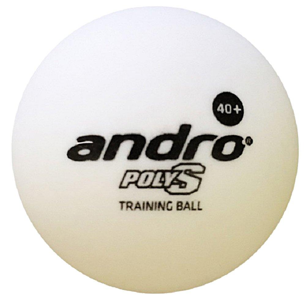 andro Table Tennis Training Ball Poly S 40mm (6 Dozen) 162230