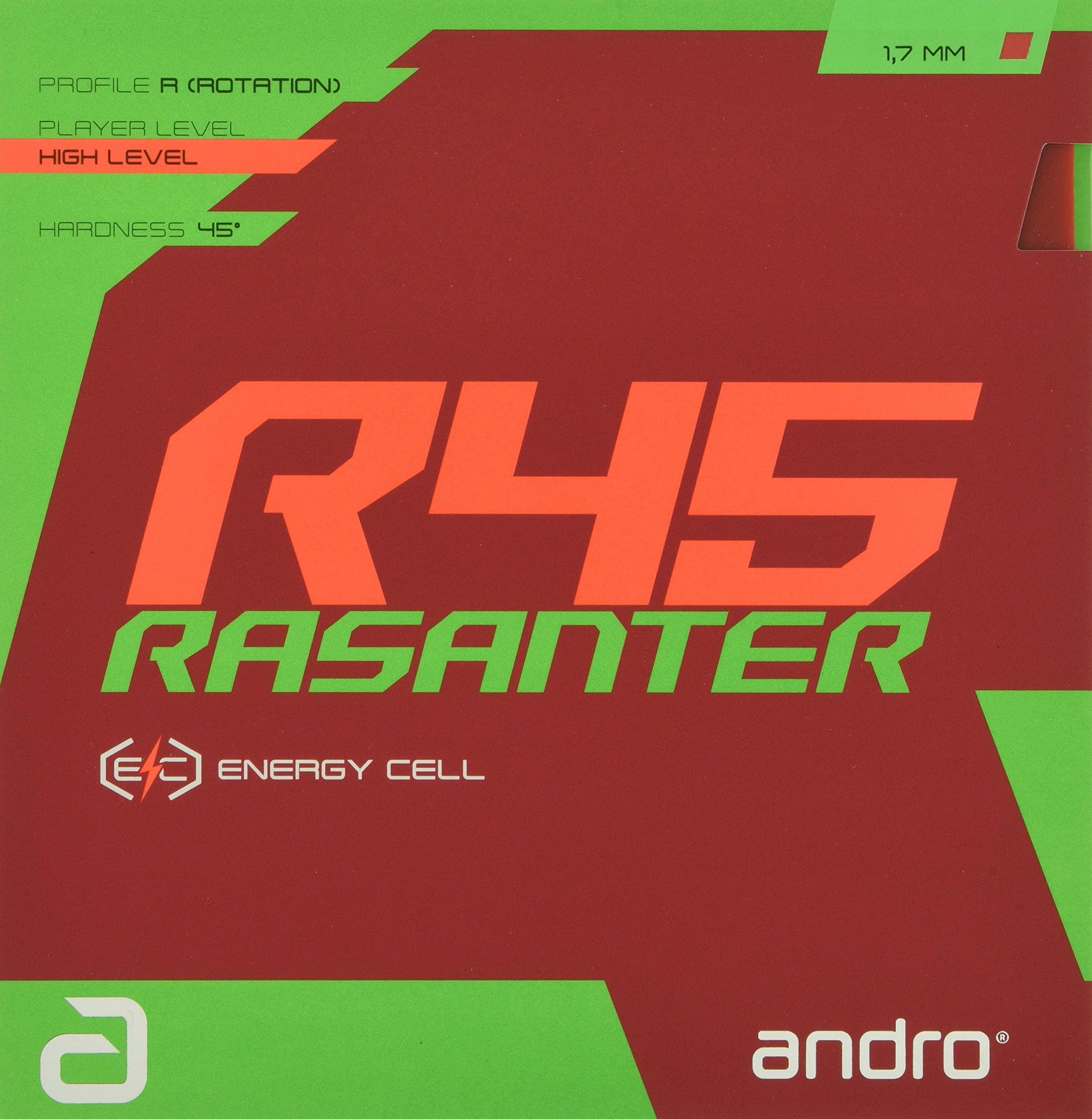 andro Table Tennis Rubber Razanter R45 Back Soft UM Tension Red 2.0 110021093