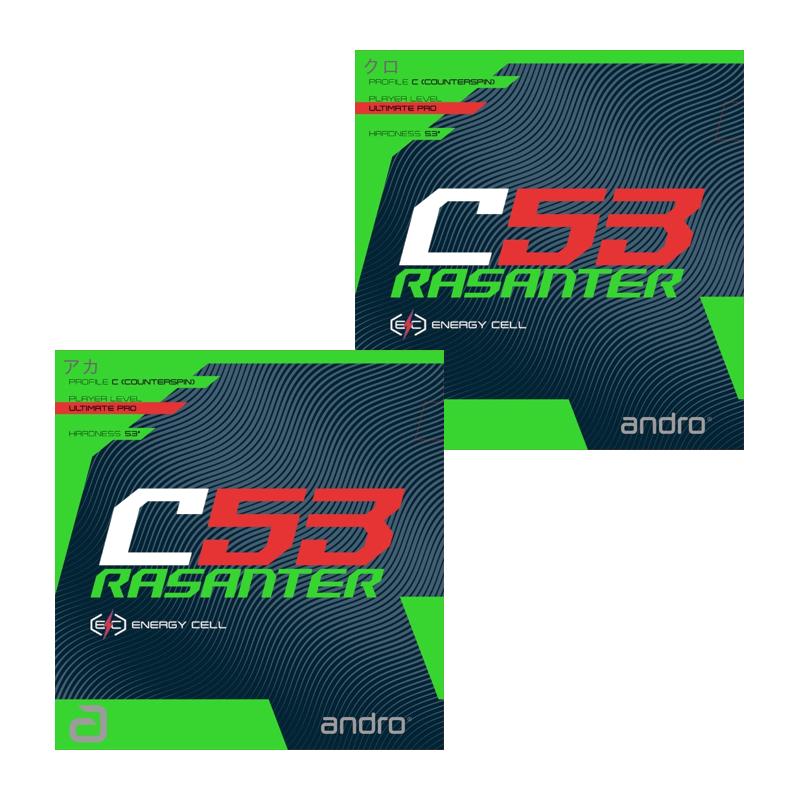 ANDRO Japan Table Tennis Rubber Razanter C53 Back Soft Rubber UM Tension Red 2.0 110021099