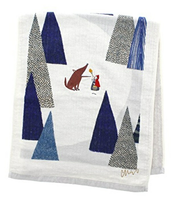 Kusunohashi Monori morita MiW Little Red Riding Hood Face Towel Navy A-64786-31-KON 34×80cm