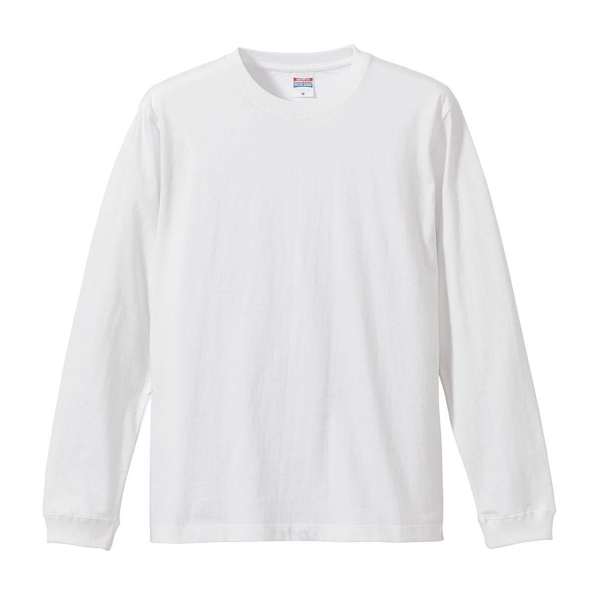 [United Athle] 5.6 oz. Long-Sleeve T-Shirt (1.6-inch Rib) 501101 [Men's] 001 White S