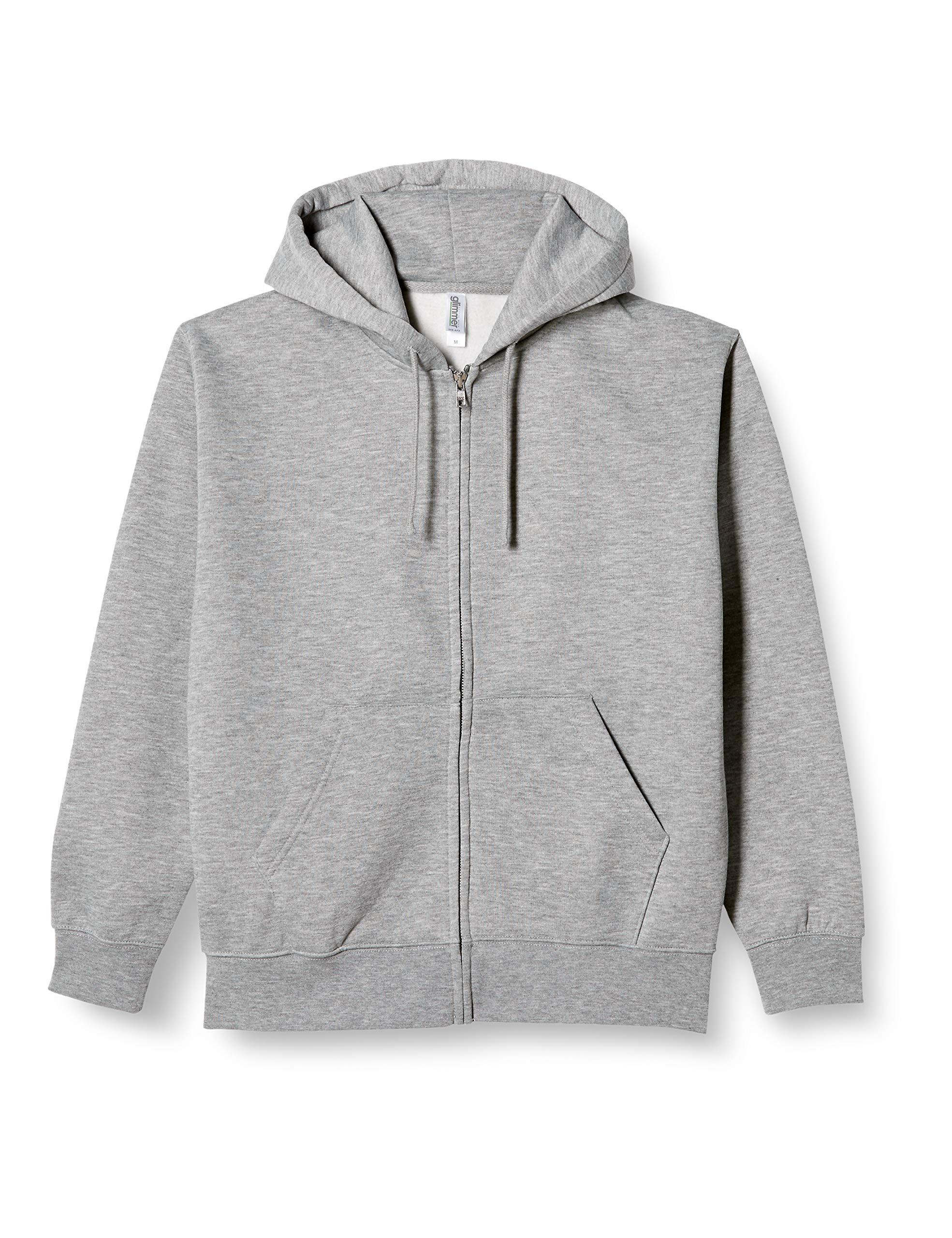 [Glimmer] 10.0 oz Dry Fleece-Lined Zip-Up Hoodie 00348-AFZ [Men's] 00348-AFZ Heather Gray Japan 5L (Equivalent to Japanese Size 5L)