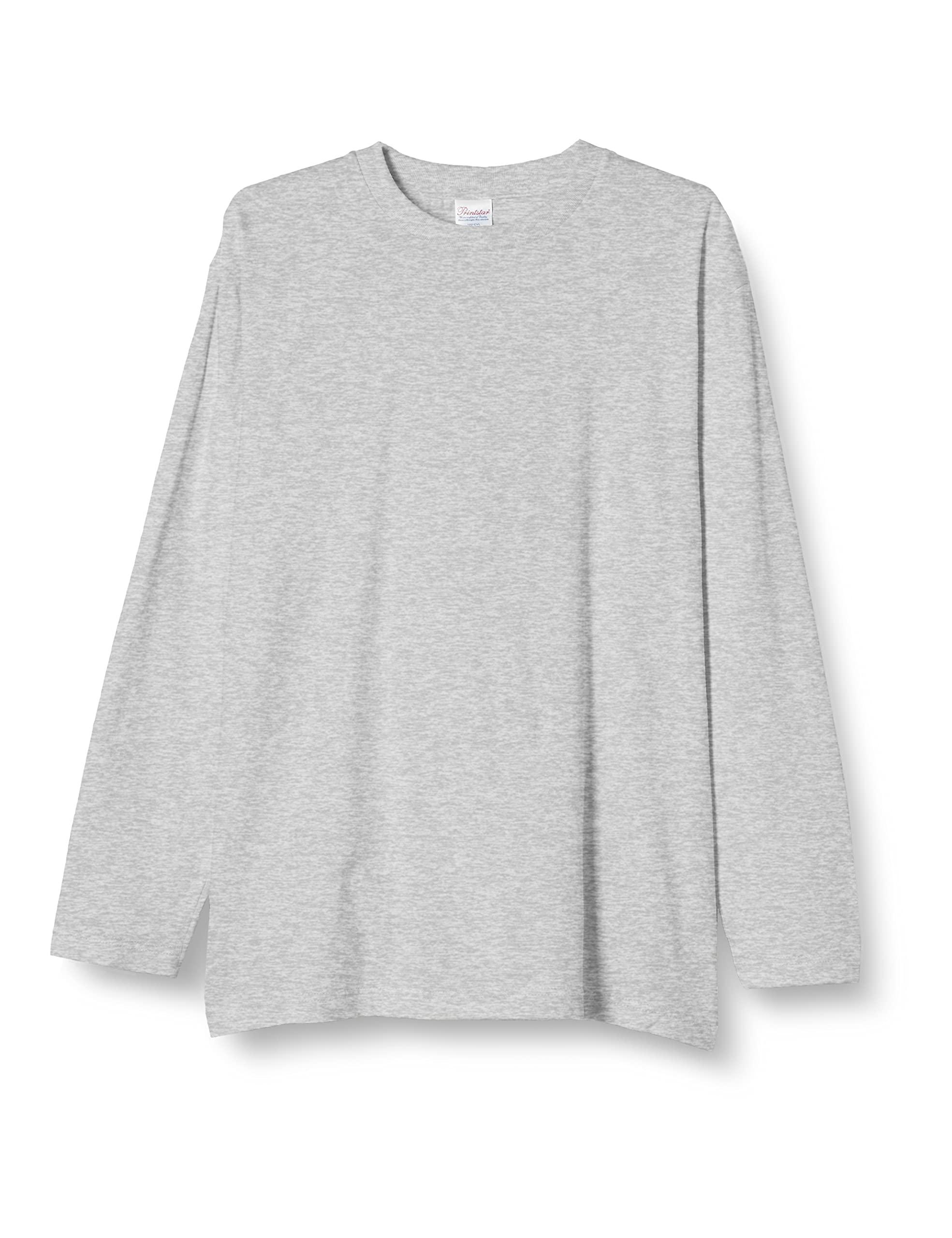 [Printstar] 5.6 oz CVL Heavyweight Long Sleeve T-Shirt 00102-CVL Heather Gray Japan 3XL (Equivalent to Japanese Size 4L)