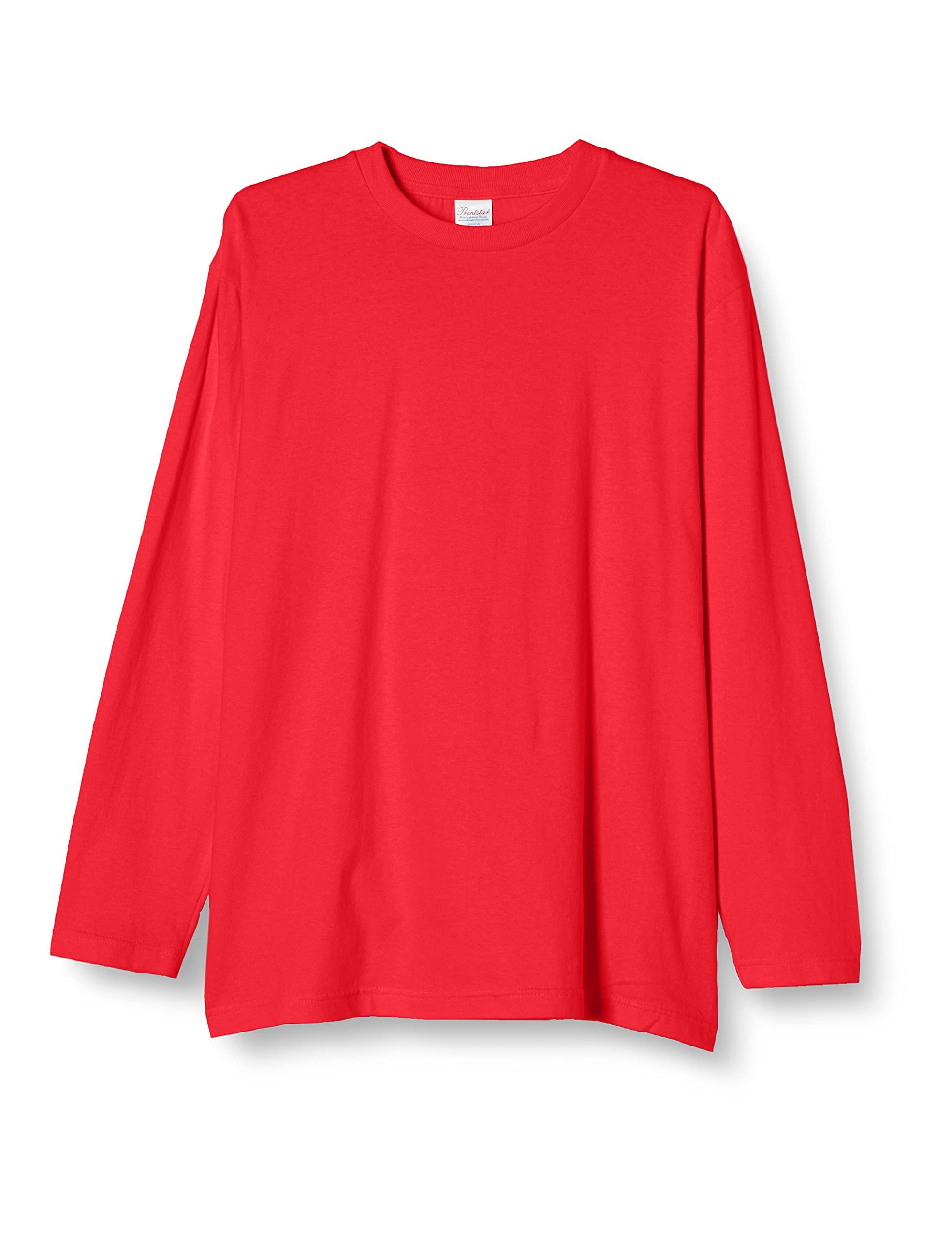 [Printstar] 5.6 oz CVL Heavyweight Long Sleeve T-Shirt 00102-CVL Red Japan 3XL (Equivalent to Japanese Size 4L)