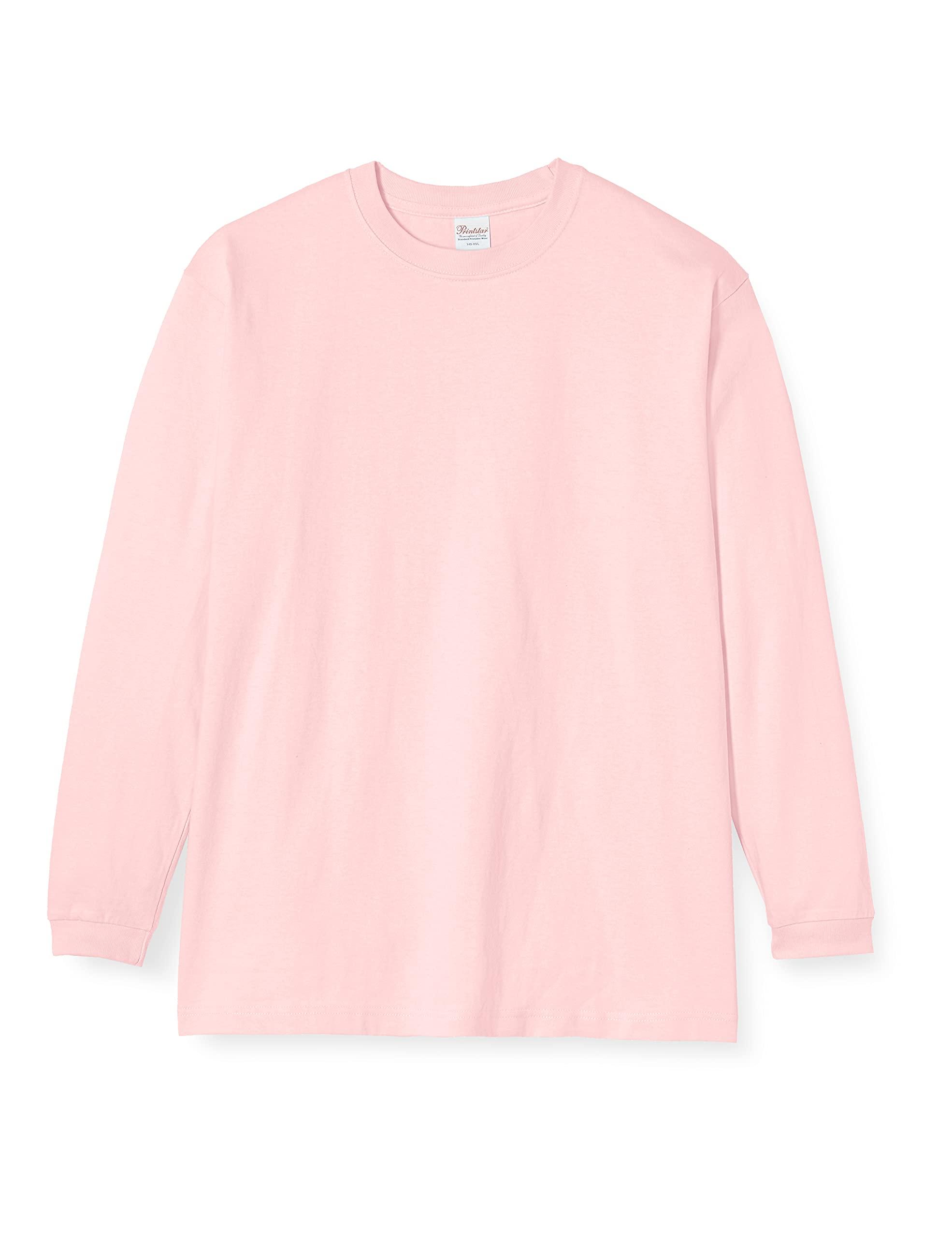 [Printstar] 7.4 oz HVL Super Heavy Long Sleeve T-Shirt 00149-HVL Light Pink Japan M (Equivalent to Japanese Size M)