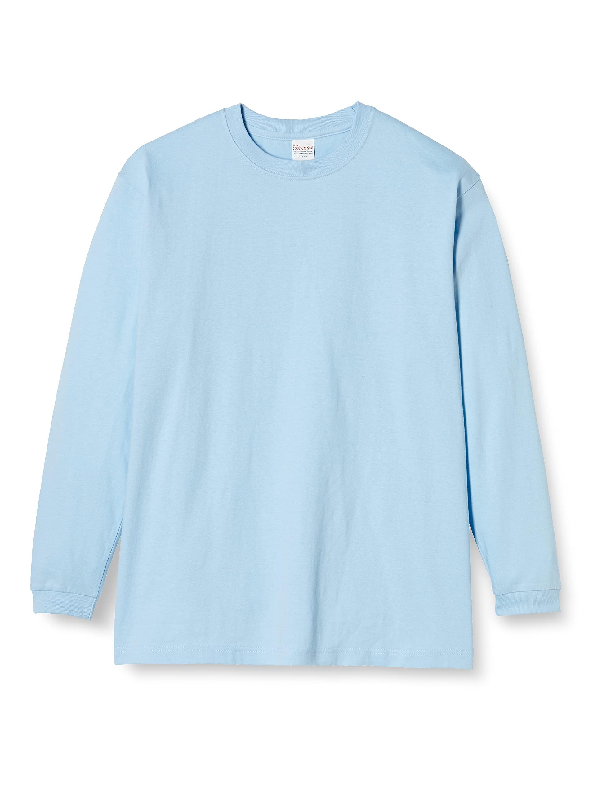[Printstar] 7.4 oz HVL Super Heavy Long Sleeve T-Shirt 00149-HVL Light Blue Japan XS (Equivalent to Japanese size XS)