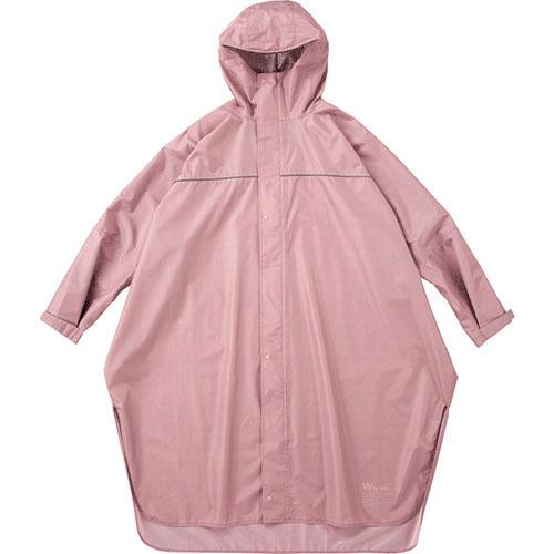 [World Party] Raincoat [Rain Bicycle Sleeve Poncho] Pink Women's Bicycle Compatible Hood with Brim Reflector Wrist Covers Everyday Wearable Casual Stylish Cute Women R-1122-201