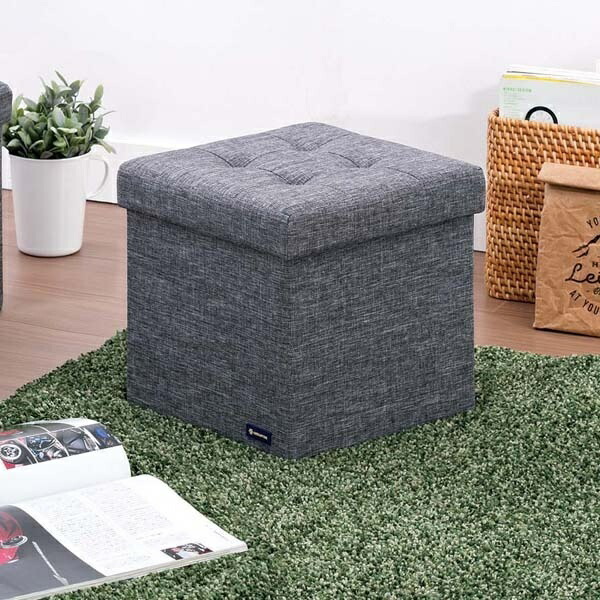 Takeda Corporation Compact Storage Stool Gray 30×30×30cm M7-CDS30GRY