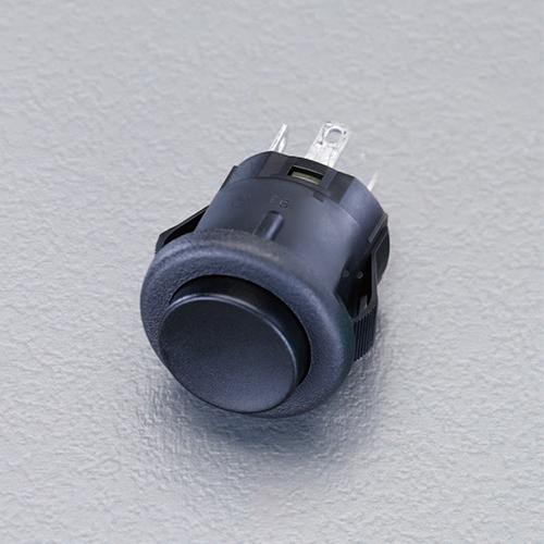 125V/3A Push Button Switch (2-Pole Double-Throw / Black)