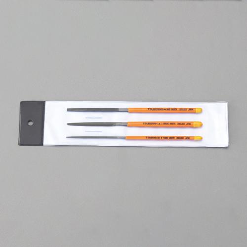 215mm Files (Flat, Half-Round, Round = 3-Piece Set / Fine Grit)