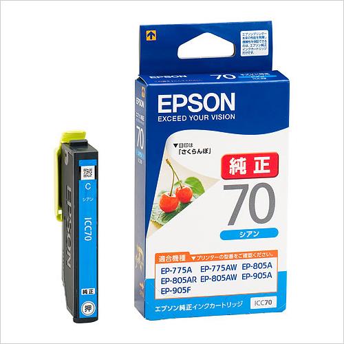 [Epson] Ink Cartridge (Cyan / ICC70)