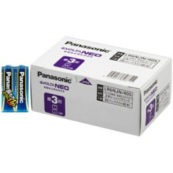 Panasonic Evolta Neo Alkaline Batteries AA Size 40-Pack LR6NJN/40S