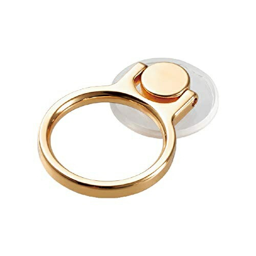 ELECOM Smartphone Ring Hold Ring 360-Degree Rotation Drop Prevention/Stand Function [Clear Type] Gold P-STRBCRGD