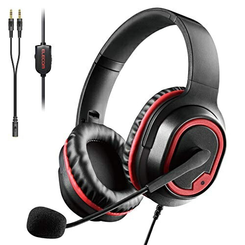 ELECOM Gaming Headset Wired Over-Ear 2m Lightweight Model Black HS-G30BK