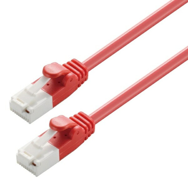 ELECOM LAN Cable CAT6 15m (49.25 ft) Snag-Resistant Connector Simple Packaging RoHS Directive Compliant Red LD-GPT/R15/RS