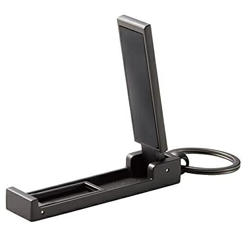 ELECOM Smartphone Stand Compact with Bag Hanger Function Matte Black P-DSCMPBHBK
