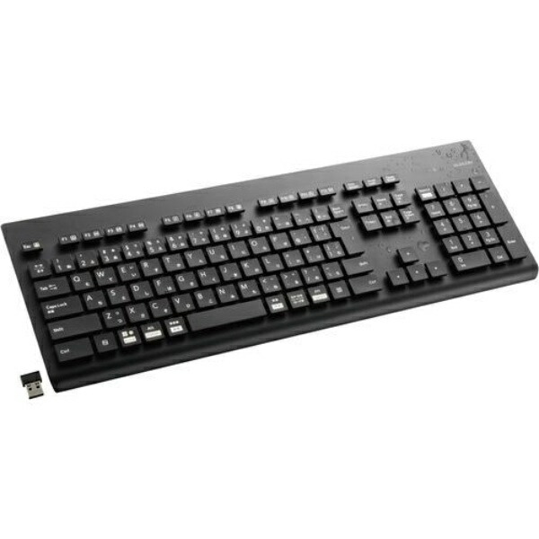 ELECOM Washable Wireless Keyboard Waterproof IPX5-Rated Membrane Full-Size with Numeric Keypad Antibacterial Black TK-WS02DMKBK