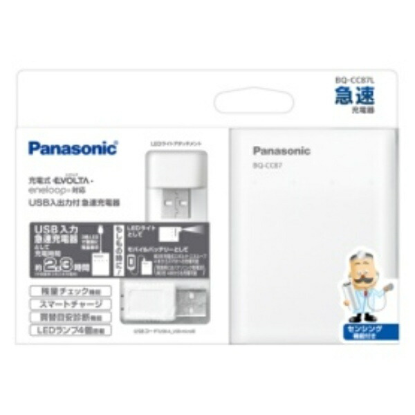 Panasonic AA/AAA USB Input/Output Rapid Charger BQ-CC87L