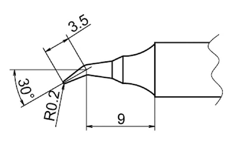 R0.2mm Replacement Soldering Tip (for EA304AP)
