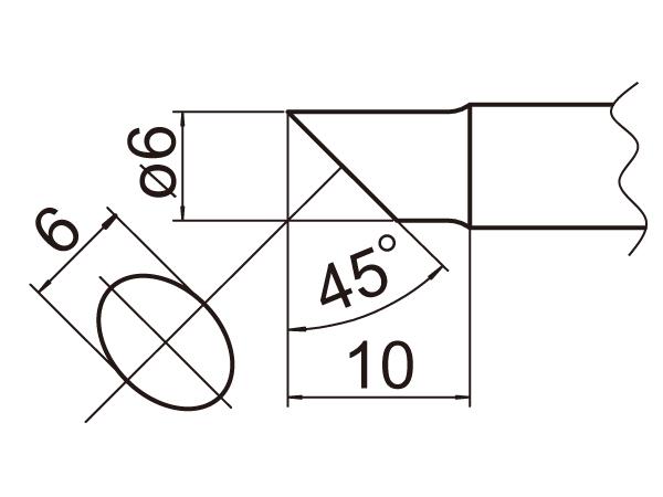 φ6.0mm Replacement Soldering Tip (for EA304AP)