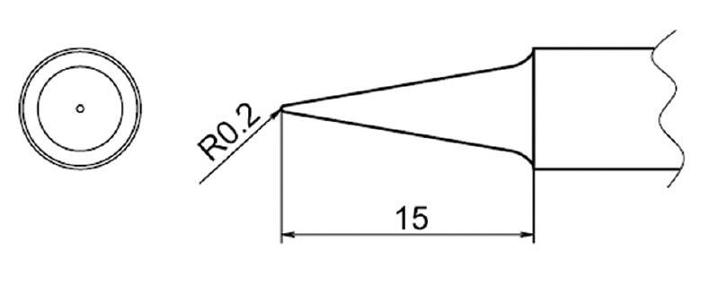 R0.2mm Replacement Soldering Tip (for EA304AP)