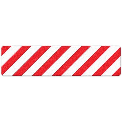152x609mm Road Surface Sign [Tiger Pattern White/Red]
