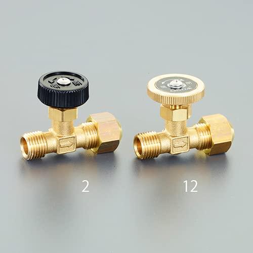 ESCO R 1/4" x 8mm Needle Valve, Plastic Handle/Flare Nut EA426CA-2