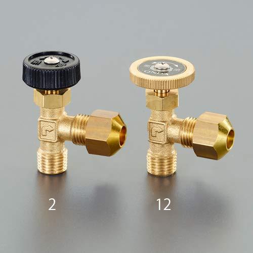 ESCO R 1/4" x 8mm Needle Valve, Plastic Handle/Flare Nut EA426CG-2