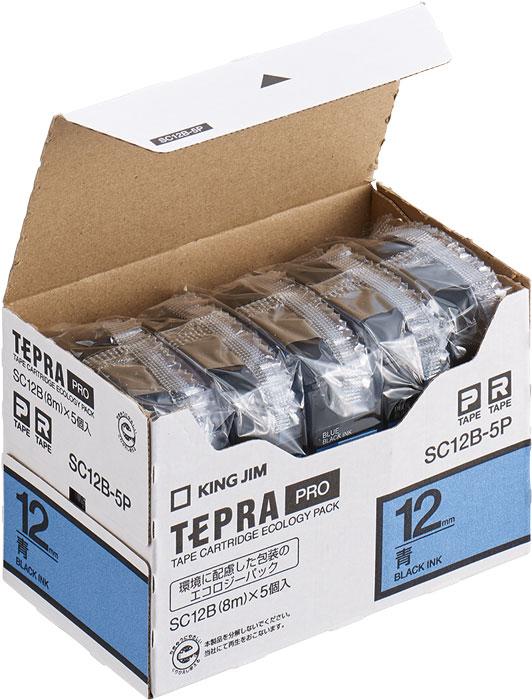 Esco 12mm Tape Cassette (Blue/5-Pack) EA761DK-123B