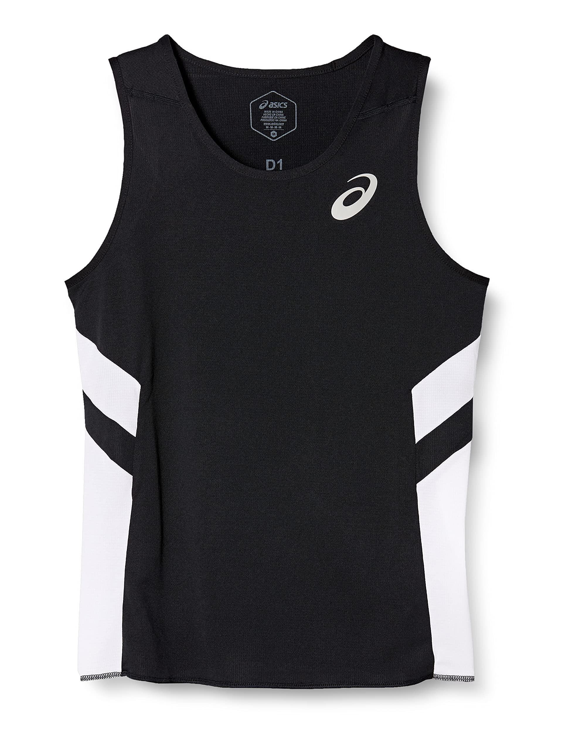 [ASICS] Track & Field Wear Running Shirt 2092A086 [Women's] Women's Performance Black/White Japan M (Equivalent to Japanese Size M)