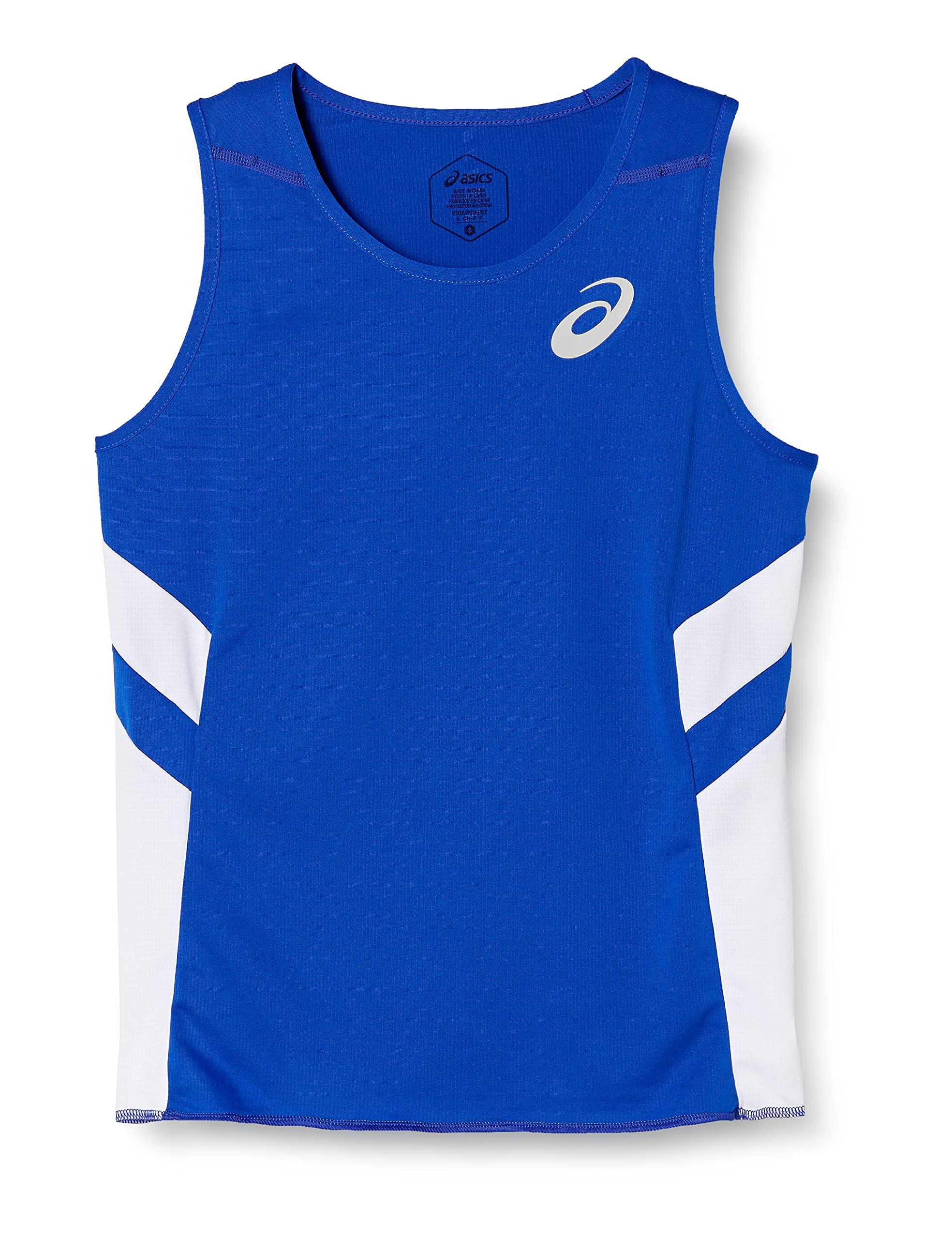[ASICS] Track & Field Wear Running Shirt 2092A086 [Women's] Women's Blue/White Japan L (Equivalent to Japanese Size L)