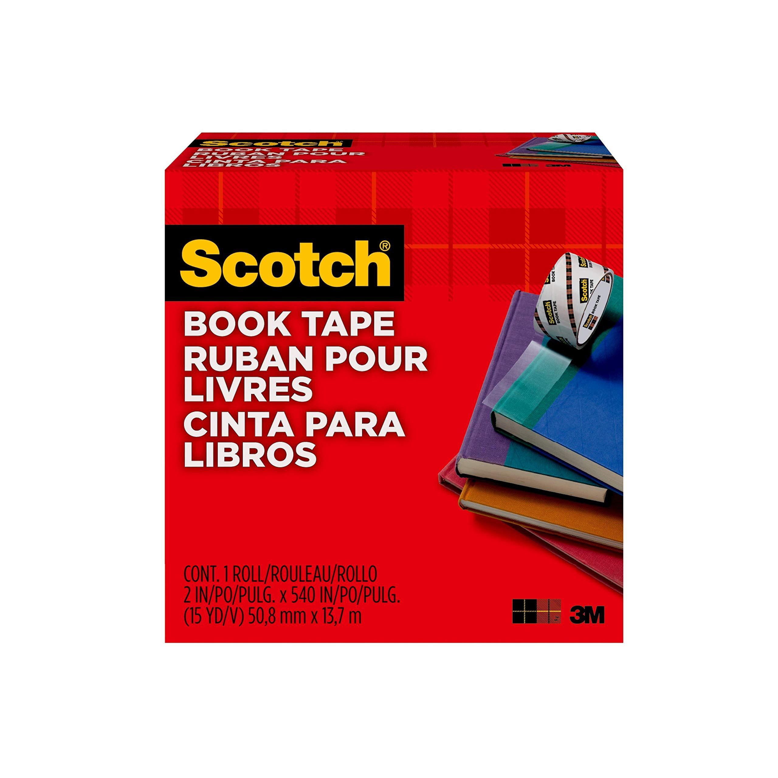 3M Scotch® Clear Book Tape, Heavy Duty, 50.8mm x 13.7m (20.1" x 45.5ft) 845 50