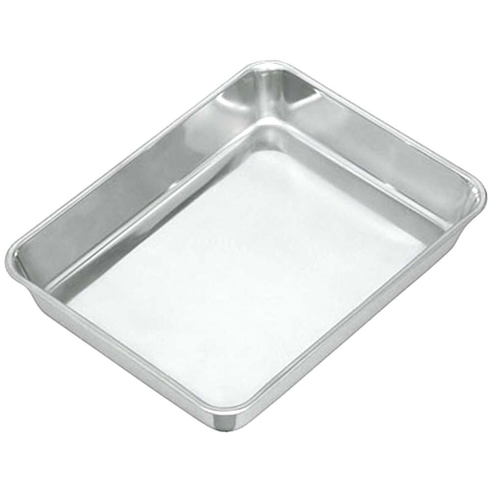 AS ONE AG 18-8 Stainless Steel Square Bat 267x203xH43mm 18-Piece Set