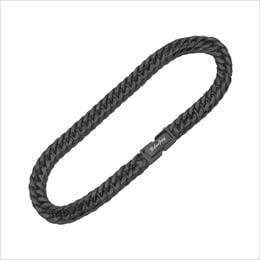 CrazyAngel Kippei Bracelet 6-Faced Double Bracelet 20cm Stainless Steel Men's Black Chain Double Crazy Angel Metal Allergy Friendly