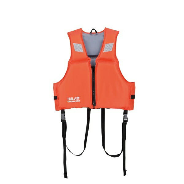 CAPTAIN STAG Floating Vest with Reflective Tape for Adults, Red HULA US-3007