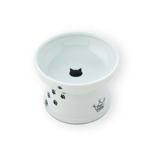 Nekoichi Happy Dining Cat Food Bowl with Legs, Regular Size, Cat Pattern