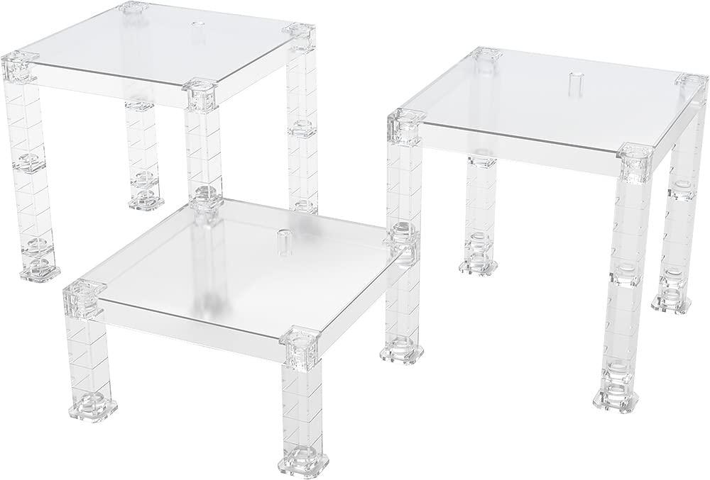 Good Smile Company THE Simple Stand Build-On Type [Clear] 3-Piece Set Plastic Display Stand Clear-