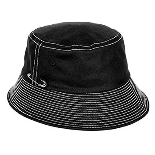 [MCBRY] Bucket Hat - Hat - Korean Brand - Women's & Men's - Simple - Street - Dance - Casual - Sports (Black, MCBRY BUCKET W LINE Hat A)