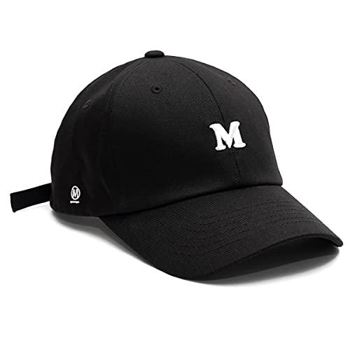 [Macバリー] Cap Hat Korea Men's Women's Unisex Large Size 100% Cotton CAP (Black, VOLUME M LOGO CAP)