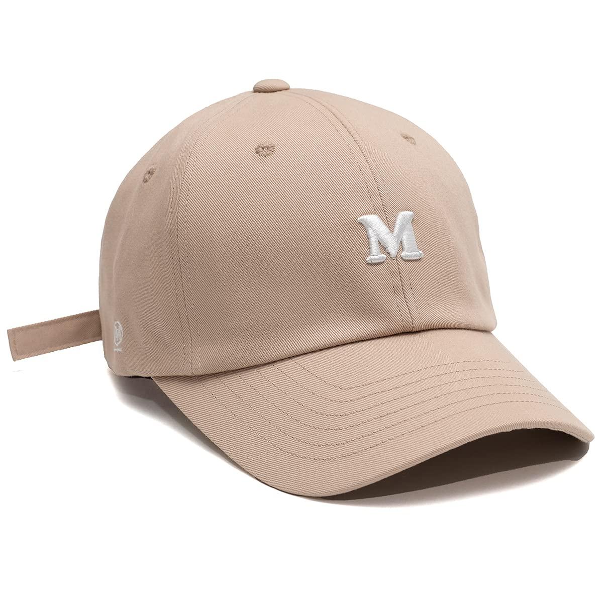 [Macバリー] Cap Hat Korea Men's Women's Unisex Large Size 100% Cotton CAP (Beige, VOLUME M LOGO CAP)