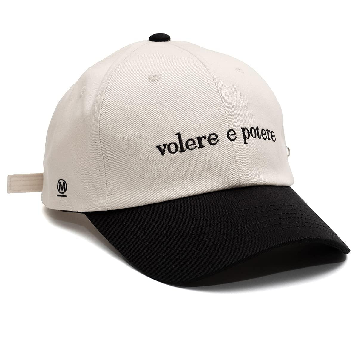 [Macバリー] Oversized Cap Hat Korea Korean Hat Fashion Solid Color K-POP Men's Women's Unisex Black Free Size Cotton Logo Hip Hop Street Dance Outdoor Camping Simple (VOLERE CAP)