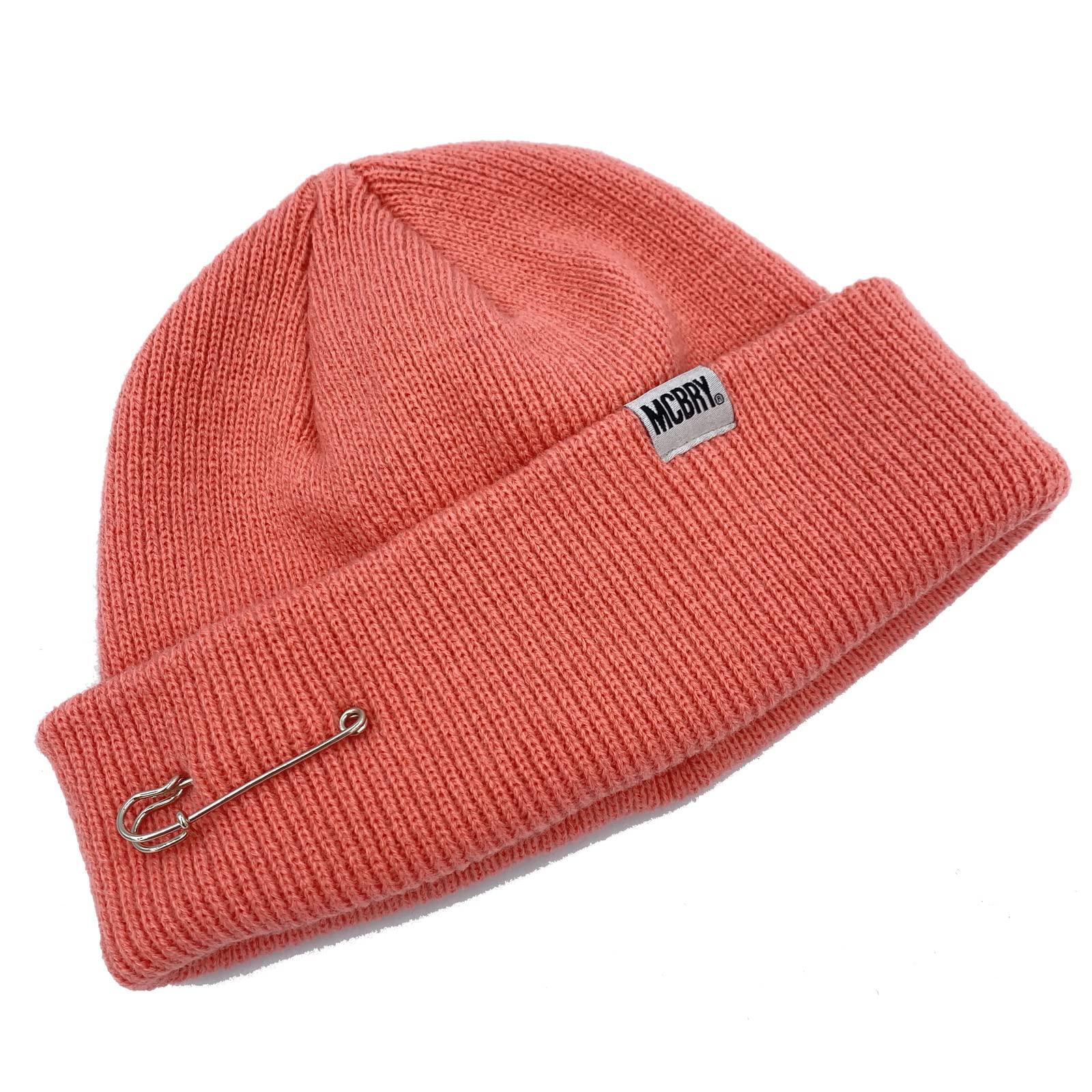 [MCBRY] MCBRY SHORT BEANIE Knit Hat Knit Cap Men's Women's (Pink)