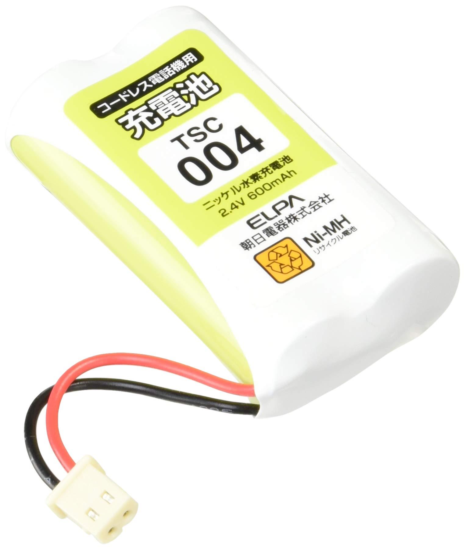 ELPA Rechargeable Battery for Telephones Sharp and Other Equivalent Models Battery Pack 2.4V 600mAh Nickel-Metal Hydride Rechargeable Battery TSC-004