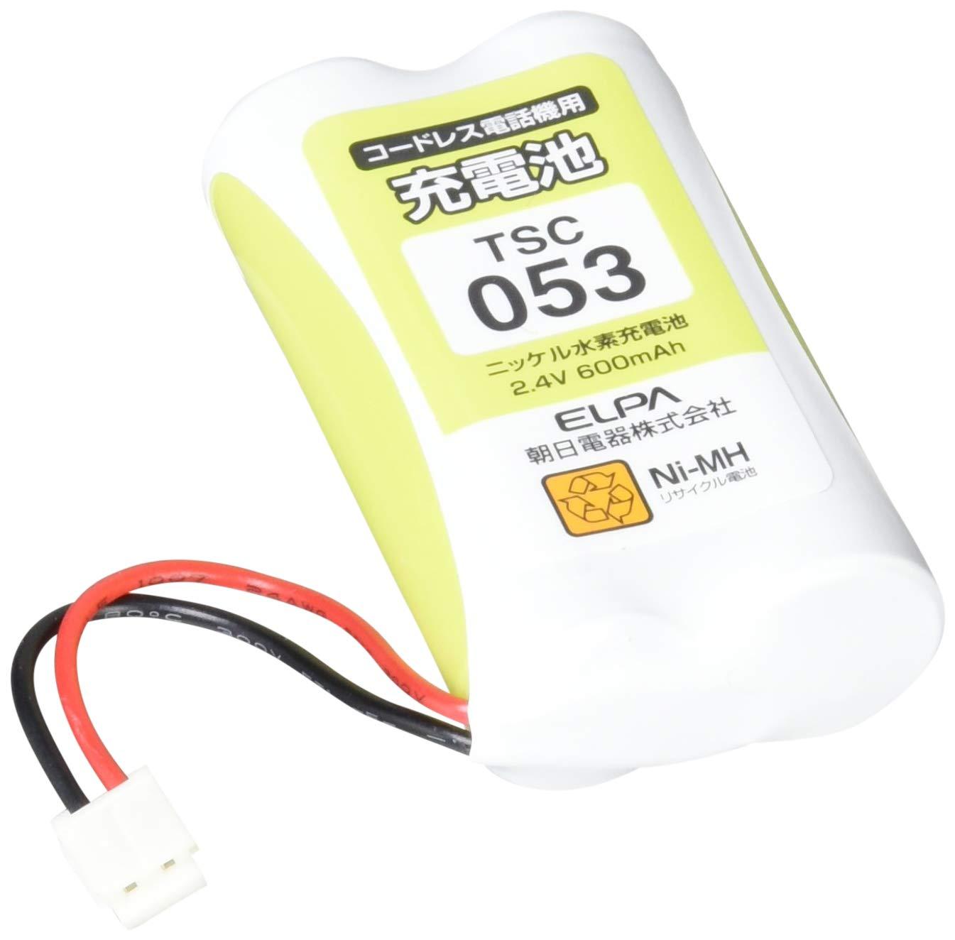 ELPA Rechargeable Battery for Telephones Pioneer and Equivalent Models Battery Pack 2.4V 600mAh Nickel-Metal Hydride Rechargeable Battery TSC-053