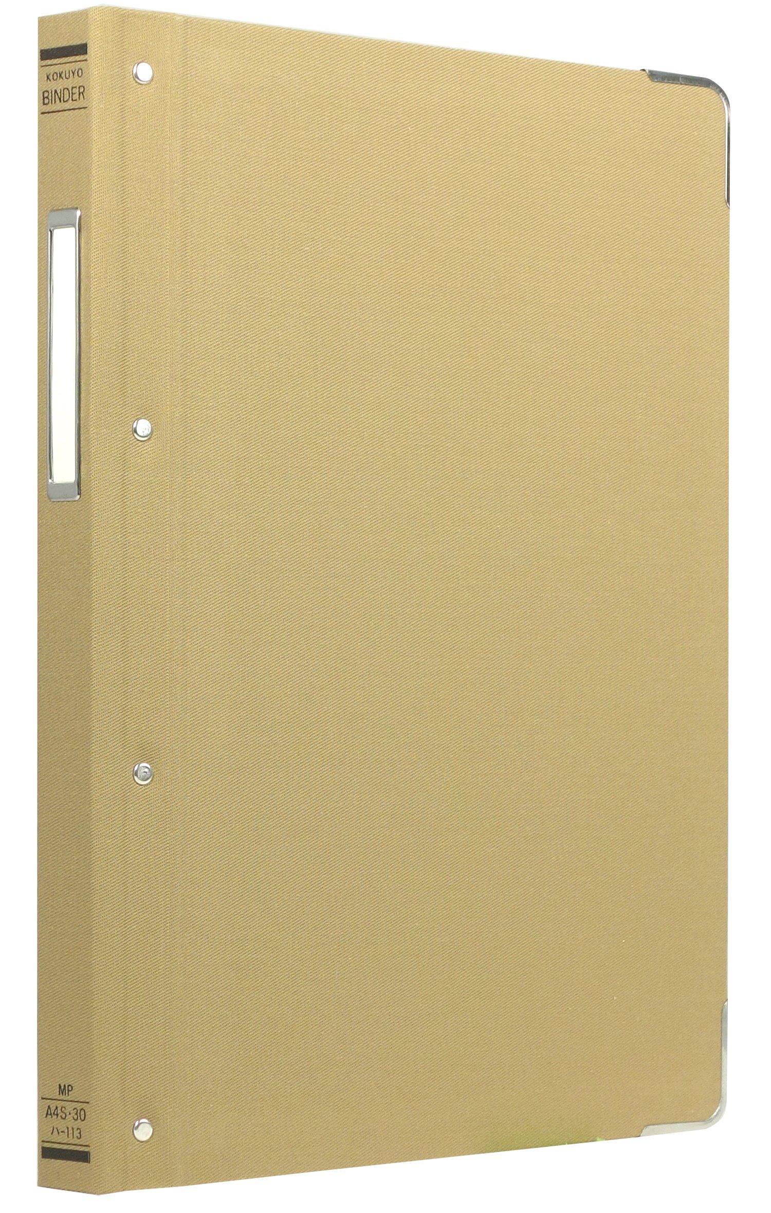 KOKUYO File Binder Cloth Cover A4 Vertical 30-Hole with Corner Metal Fittings 100-Sheet Capacity HA-113Z
