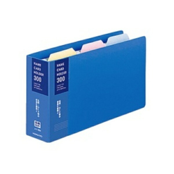 KOKUYO File Business Card Holder Refillable Vertical Insert 2-Hole 300 Names Blue MEI-30B